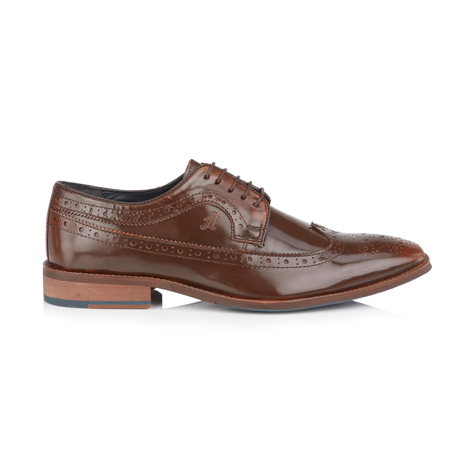 Dublin Mens Leather Brushed Hi Shine Brogue Shoe - Amen Shoes  Dublin Mens Leather Brushed Hi Shine Brogue Shoe - Amen Shoes