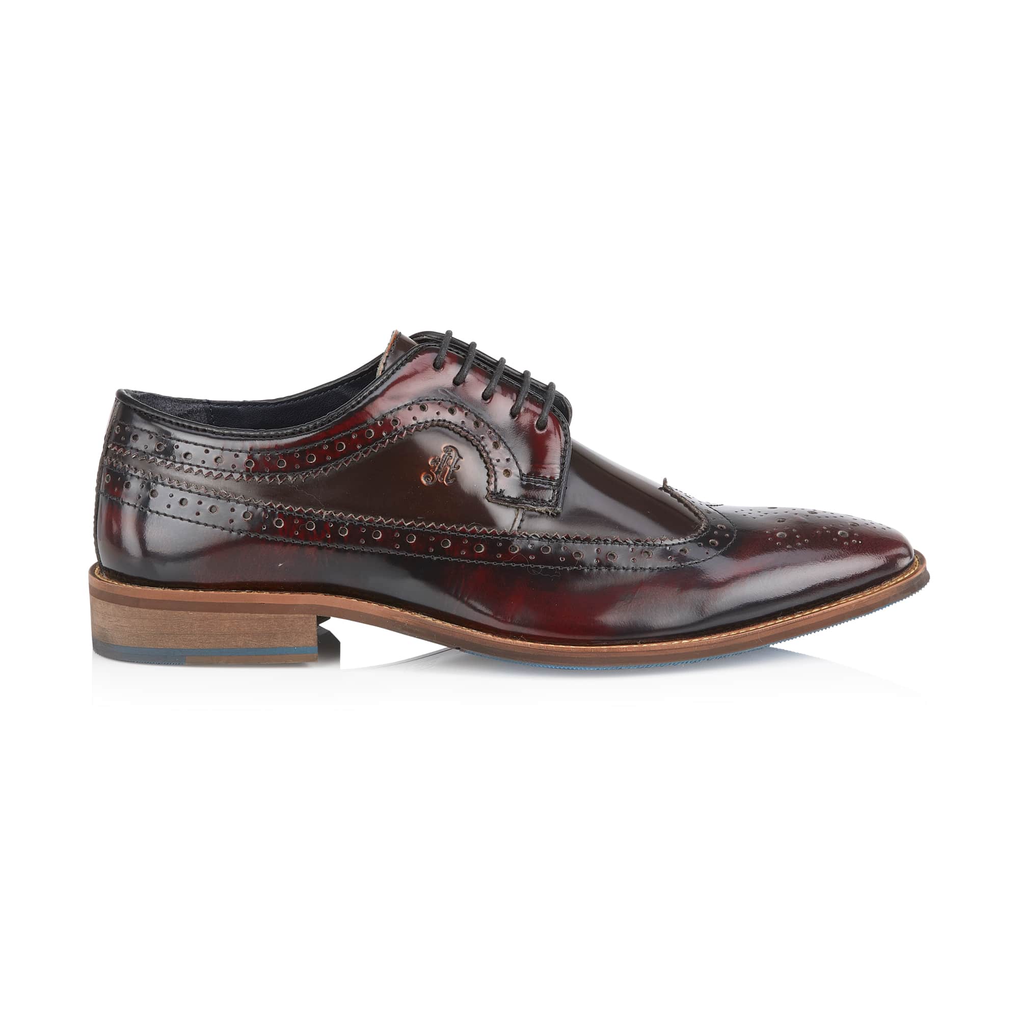 Dublin Mens Leather Brushed Hi Shine Brogue Shoe - Oxblood - Amen Shoes  Dublin Mens Leather Brushed Hi Shine Brogue Shoe - Oxblood - Amen Shoes