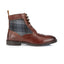 Kildare Mens Leather Designer Lace up Boot - Tan/Grey - Amen Shoes