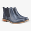 Men’s navy leather lace-up brogue shoes - detailed close-up