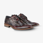 Men's Leather Brogue Shoe in Navy – Side View