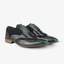 Men's Leather Brogue Shoe in Navy – Outer Side View