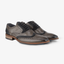 Men's Leather Brogue Shoe in Navy – Inner Side View