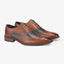 Men's Leather Brogue Shoe in Navy – Top View