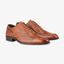 Men's Leather Brogue Shoe in Navy – Angled View