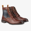 Men's leather brogue shoes - elegant pair on display