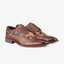 men's leather brogue shoes - close-up detailing