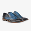 Men's Leather Brogue Shoe in Navy and Sky Blue – Pair