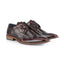 Dublin Mens Leather Brushed Hi Shine Brogue Shoe - Oxblood - Amen Shoes