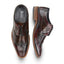 Dublin Mens Leather Brushed Hi Shine Brogue Shoe - Oxblood - Amen Shoes