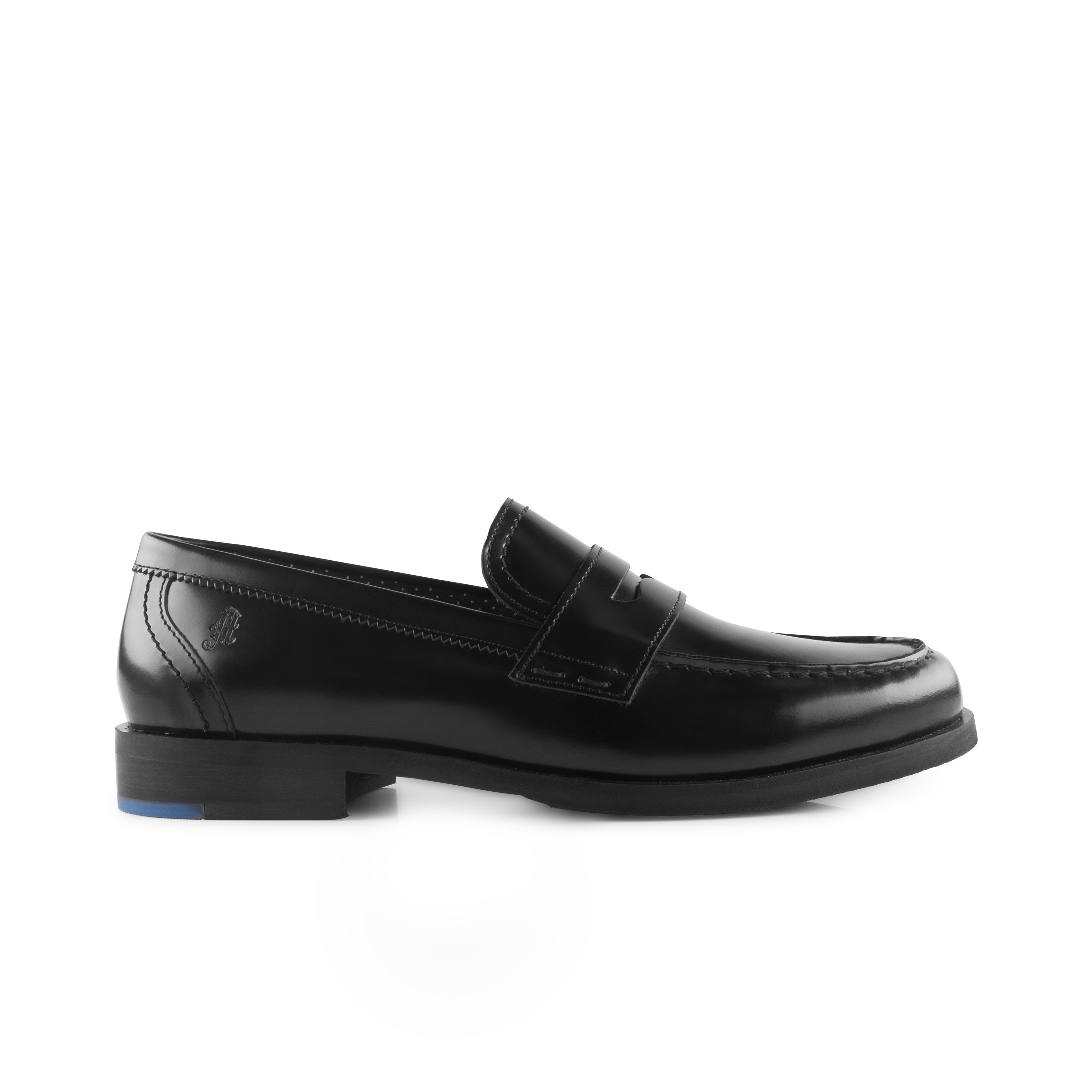 Portrush Mens Leather Classic Loafer - Black