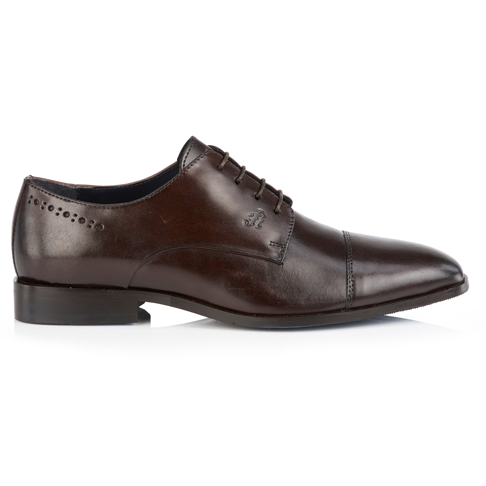 Bangor Mens Leather Toe Cap Lace Up Shoe