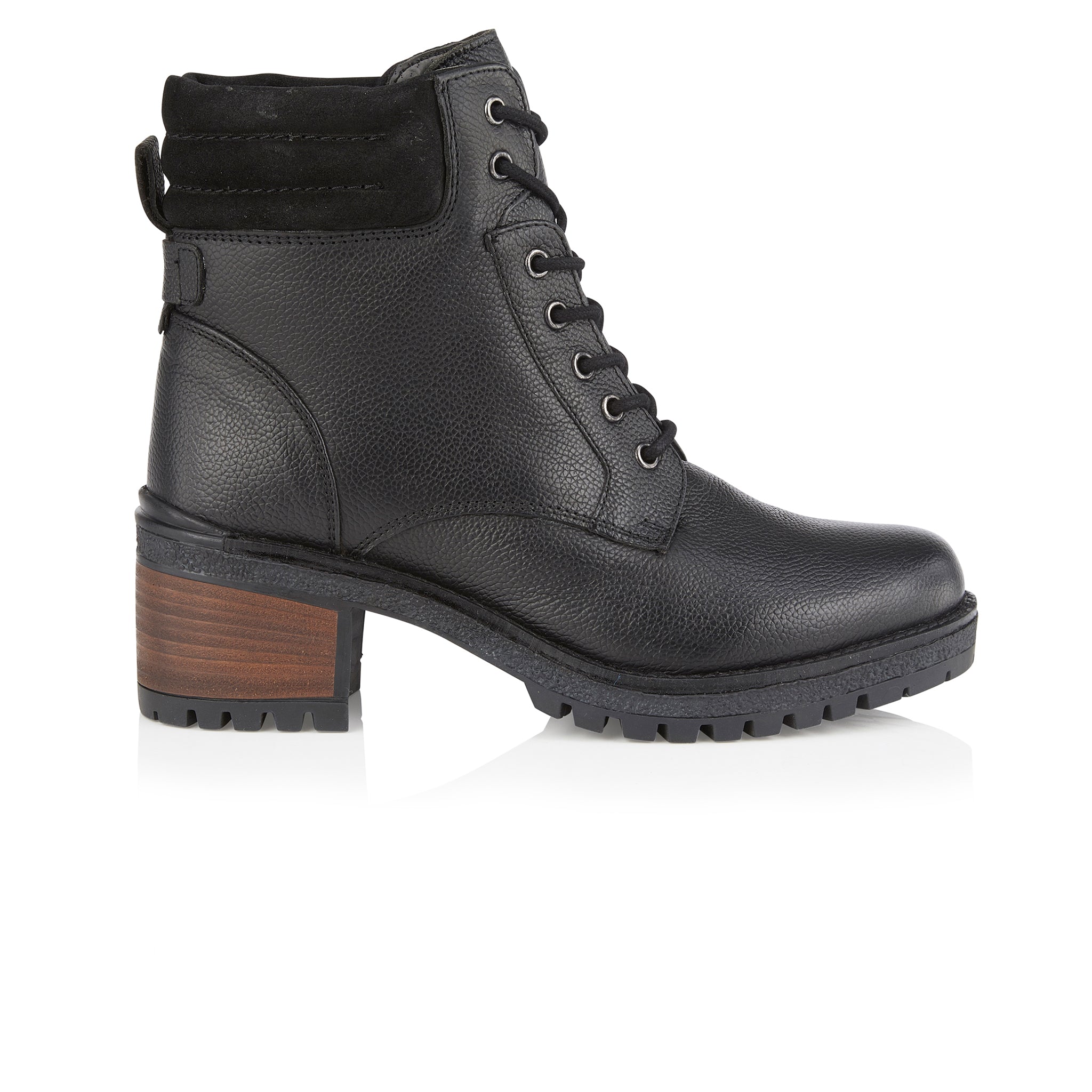 Cara Womens Leather Heeled Boot