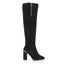 Christina Womens Luxe Suede Gold Accents Knee-High Boots