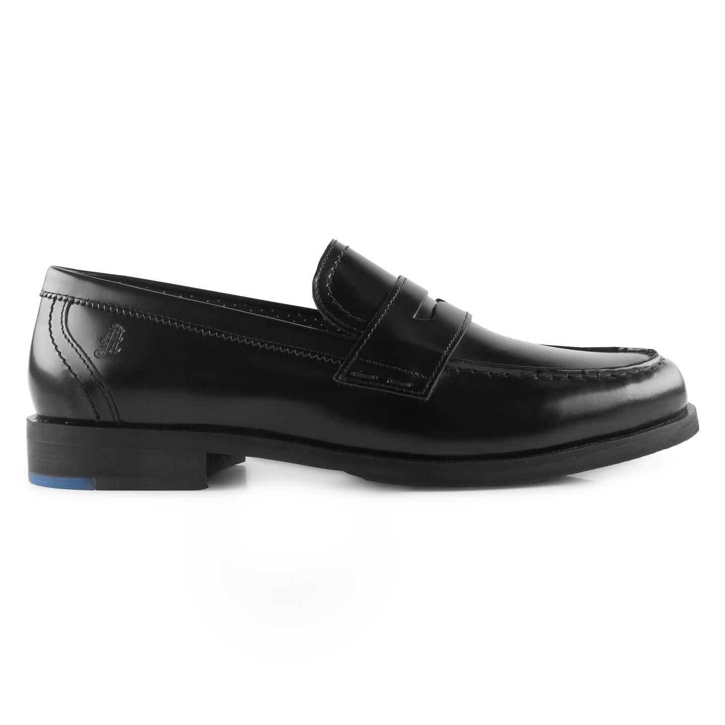 Portrush Mens Leather Classic Loafer - Black