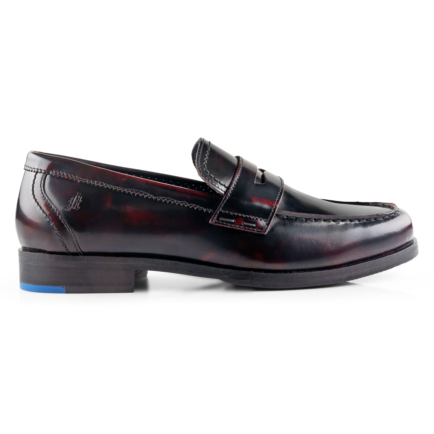 Portrush Mens Leather Classic Loafer - Oxblood