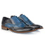Derry Mens Leather Brogue Shoe - Navy/Sky Blue
