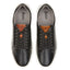 Cavan Mens Leather Cup Sole Trainer - Black