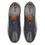 Cavan Mens Leather Cup Sole Trainer - Navy
