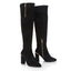 Christina Womens Luxe Suede Gold Accents Knee-High Boots