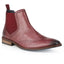 Bray Mens Leather Brogue Chelsea Boot - Wine