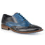 Derry Mens Leather Brogue Shoe - Navy/Sky Blue