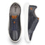 Cavan Mens Leather Cup Sole Trainer - Navy