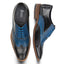 Derry Mens Leather Brogue Shoe - Navy/Sky Blue