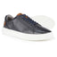 Cavan Mens Leather Cup Sole Trainer - Navy