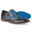 Derry Mens Leather Brogue Shoe - Navy/Sky Blue