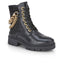 Roxxane Womens Croc-Effect Chain Ankle Boot