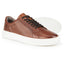 Cavan Mens Leather Cup Sole Trainer - Brown