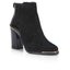 Alicia Womens Leather Block Heel Boot