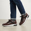 Cameron Mens Leather Dress Trainers - Dark Brown
