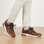 Cameron Mens Leather Dress Trainers - Tan