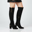 Christina Womens Luxe Suede Gold Accents Knee-High Boots