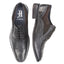 Derry Mens Leather Brogue Shoe - Black
