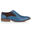 Derry Mens Leather Brogue Shoe - Blue/Brown
