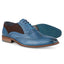 Derry Mens Leather Brogue Shoe - Blue/Brown