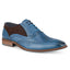Derry Mens Leather Brogue Shoe - Blue/Brown