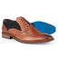 Derry Mens Leather Brogue Shoe - Brown/Navy