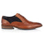 Derry Mens Leather Brogue Shoe - Brown/Navy