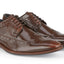 Dublin Mens Leather Brushed Hi Shine Brogue Shoe - Brushed Tan