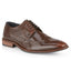 Dublin Mens Leather Brushed Hi Shine Brogue Shoe - Brushed Tan