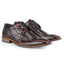 Dublin Mens Leather Brushed Hi Shine Brogue Shoe - Oxblood