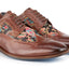 Ennis Mens Leather Designer Brocade Shoe - Tan Multi