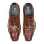 Ennis Mens Leather Designer Brocade Shoe - Tan Multi