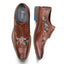 Ennis Mens Leather Designer Brocade Shoe - Tan Multi