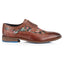 Ennis Mens Leather Designer Brocade Shoe - Tan Multi