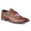 Ennis Mens Leather Designer Brocade Shoe - Tan Multi
